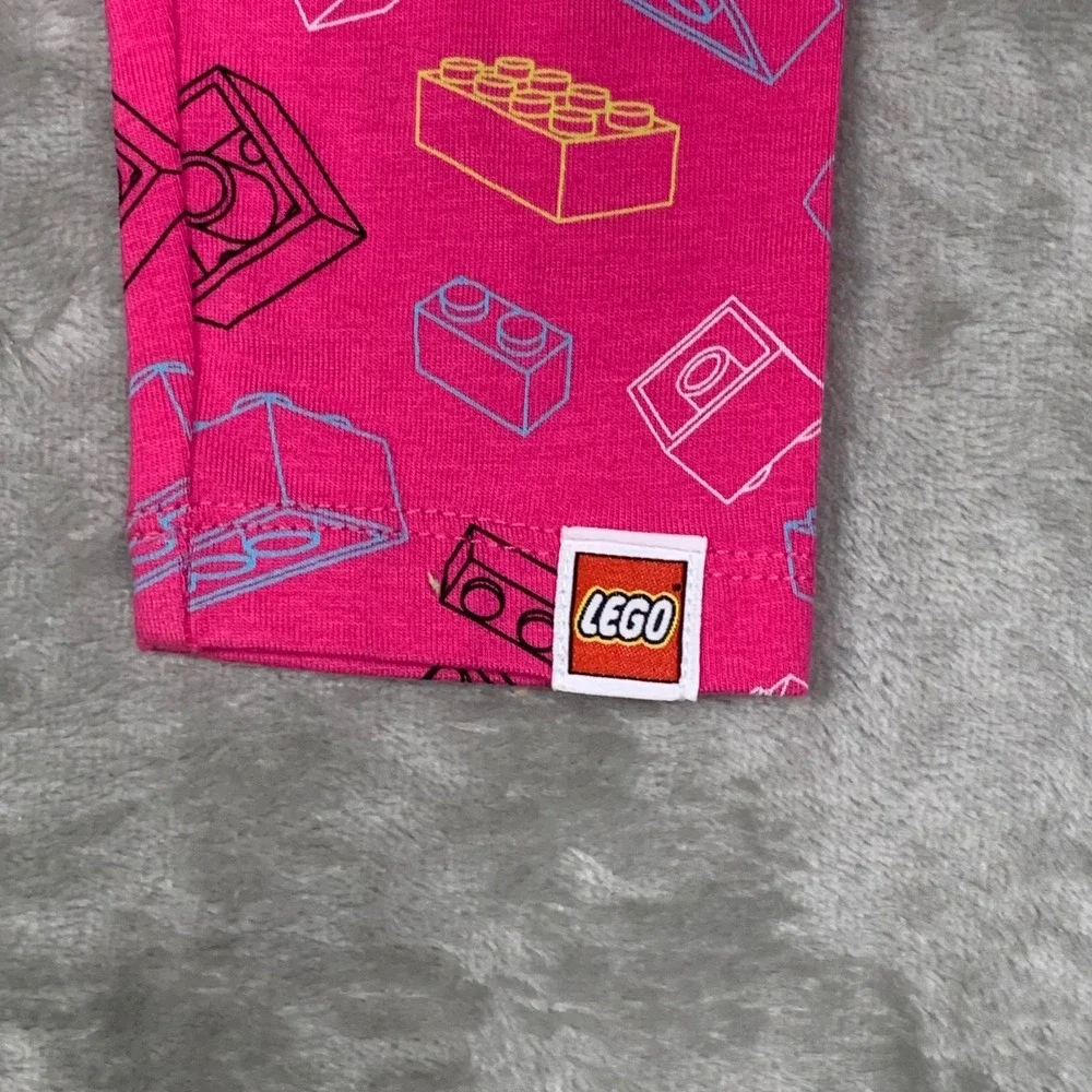 NEW LEGO Girls 2-Piece Outfit Set Size 3T Pink Black Play It Cool Shirt Leggings